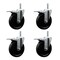 Service Caster 5 Inch Phenolic Swivel 58 Inch Threaded Stem Caster Set with Total Lock Brake SCC-TSTTL20S514-PHS-58212-4 - alternate 1